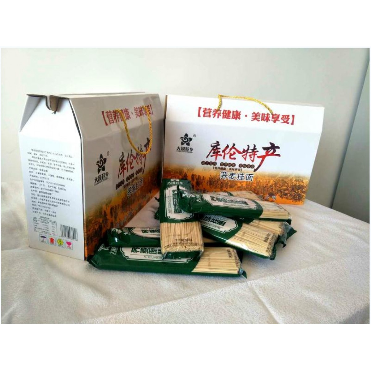 大漠蕎鄉(xiāng)  庫倫蕎麥掛面  4kg  10袋裝