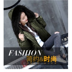 女士棉衣女短款大毛領(lǐng)棉服女2019新款冬季韓版時尚亮面收腰棉襖女